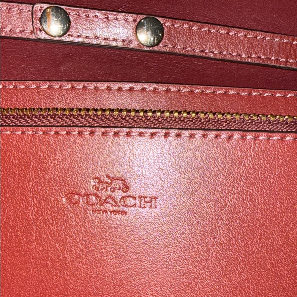 Coach Signature Floral Crossbody in Brown and Red - Picture 11 of 15